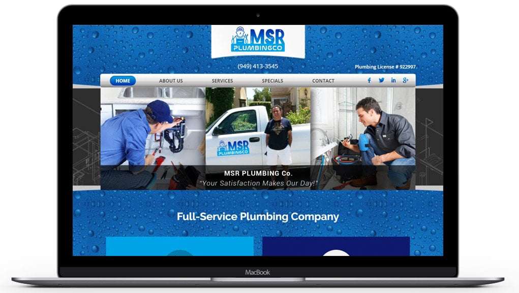 msrplumbing website home page